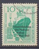 [Rostock Harbour Overprinted "Intriebnahme des Seehafrns Rostock", type OQ]