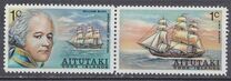 [The 185th Anniversary of Captain William Bligh's Discovery of Aitutaki - For Airmail See Number 117-122, Вид CS]
