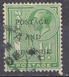 [King George V and Coat of Arms Stamps of 1926-1927 Overprinted "POSTAGE AND REVENUE", type X22]