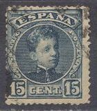 [King Alfonso XIII - Blue Control Numbers on Backside, type AT3]