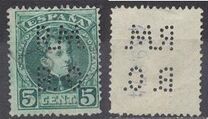 [King Alfonso XIII - Blue Control Numbers on Backside, type AT1]