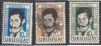 [The 104th Anniversary of the Death of Manuel Oribe, 1792-1857, type OJ]