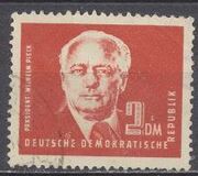 [President Wilhelm Pieck - New Watermark, tegund J4]