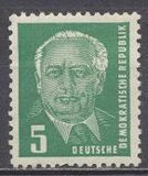 [President Wilhelm Pieck - New Watermark, tegund I2]
