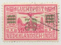 [Airmail - Airplanes over Landscape Stamp of 1928 Surcharged, type M5]