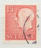 [King Gustaf VI Adolf of Sweden - White Numerals, with Imprint, 유형 FA]