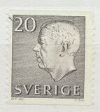 [King Gustaf VI Adolf of Sweden - White Numerals, with Imprint, 유형 FA3]