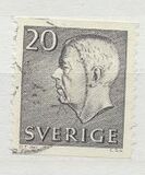 [King Gustaf VI Adolf of Sweden - White Numerals, with Imprint, 유형 FA3]