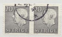 [King Gustaf VI Adolf of Sweden - White Numerals, with Imprint, 유형 FA3]