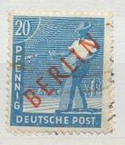 [BERLIN in Red Overprint on "Allied Occupation Zone" Stamps, type B5]