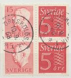 [King Gustaf VI Adolf of Sweden - New Engravement with Imprint, type EE1]
