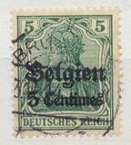[German Empire Postage Stamps Surcharged "Fr. and C." or "Centimes" & Overprinted "Belgien", type A1]