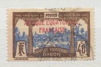 [Issues of 1911-22 in New Colors - Inscription "AFRIQUE EQUATORIALE FRANCAISE" - Libreville, Scrivi P14]