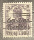 [General Gouvernement Warschau - 3¼ mm Between 2nd and 3rd Bars, type F12]