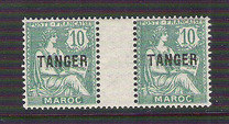 [Inscription: "MAROC" - Overprinted "TANGER, प्रकार B1]