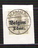 [German Empire Postage Stamps Surcharged "F and Cent" & Overprinted "Belgien", 類型 B]