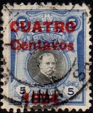 [Overprinted and Surcharged "CUATRO Centavos 1924", Scrivi DL1]