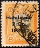 [Surcharged "Habilitada 2 Cts. 1930", 類型 EL2]