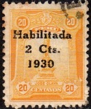 [Surcharged "Habilitada 2 Cts. 1930", 類型 EL2]