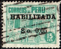 [Overprinted "HABILITADA S/." and Surcharged, ประเภท HY4]