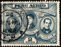 [Airmail - The 400th Anniversary of San Marcos University, type KM]
