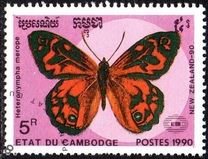 [International Stamp Exhibition "New Zealand '90" - Auckland, New Zealand - Butterflies, Tipe AKA]