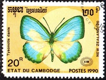 [International Stamp Exhibition "New Zealand '90" - Auckland, New Zealand - Butterflies, Tipe AKD]