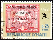 [Juegos Olímpicos. Vencedores de los maratones de los juegos desde 1896 a 1968. Sellos de los países anfitriones., tipo KZ]