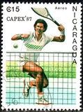 [Airmail - International Stamp Exhibition "CAPEX '87" - Toronto, Canada - Tennis Players, type BWO]