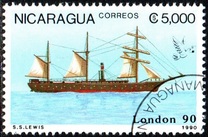 [International Stamp Exhibition "STAMPWORLD LONDON '90" - Old Steam Ships, type CEB]