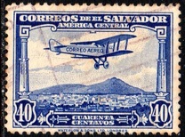 [Airmail - Curtiss "Jenny" over San Salvador, type DR3]