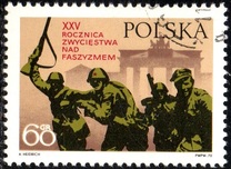 [The 25th Anniversary of the End of World War II and of the Recovery of Polish Territory East of the Oder (Odra) and Neisse (Nysa) rivers, type BHF]