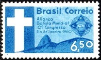 [Airmail - The 10th Anniversary of the Baptist World Alliance Congress, Rio de Janeiro, type AJP]