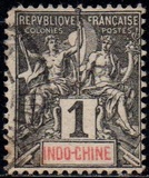 [Inscription: "INDO-CHINE" - Colored Paper, type C]