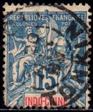 [Inscription: "INDO-CHINE" - Colored Paper, type C5]