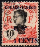 [Indochina Postage Stamps Overprinted "Kouang-Tchéou" & Surcharged, тип D4]