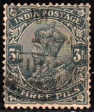 [Re Giorgio V - Scritta: "India Postage" - Filigrana: Stella singola - Stampatore: De la Rue & C. Srl, Londra, Scrivi XAV1]
