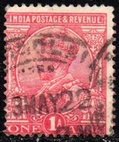 [Re Giorgio V - Scritta: "India Postage" - Filigrana: Stella singola - Stampatore: De la Rue & C. Srl, Londra, Scrivi XAX]