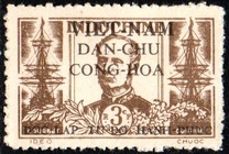 [Independence - Indochina Postage Stamps Overprinted "VIET-NAM DOC-LAP TU-DO HANH-PHUC" & Postal District, type C]