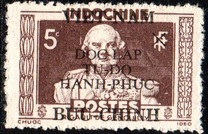 [Independence - Indochina Postage Stamps Overprinted "VIET-NAM DOC-LAP TU-DO HANH-PHUC" & Postal District, type D]
