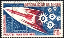 [Airmail - International Stamp Exhibition "PHILATEC '64" - Paris, France, loại BK]