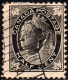 [Queen Victoria - Maple Leaf in Corners, type P]
