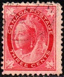 [Queen Victoria - Maple Leaf in Corners, type P3]