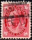 [Queen Victoria - Maple Leaf in Corners, type P3]