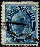 [Queen Victoria - Maple Leaf in Corners, type P4]