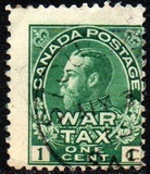 [King George V in Admiral Uniform Overprinted "War Tax", Tip AL]