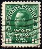 [King George V in Admiral Uniform Overprinted "War Tax", Tip AL]