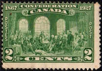 [The 60th Anniversary of the Founding of the Dominion of Canada, Inscription: "1867 Confederation 1927", 類型 AS]