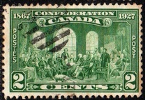 [The 60th Anniversary of the Founding of the Dominion of Canada, Inscription: "1867 Confederation 1927", 類型 AS]