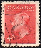 [King George VI - Inscription: "POSTES POSTAGE", տեսակ EM]
